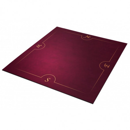 Tapis Bridge Bordeaux Or Nord Est Ouest Sud Pour Jeux De Cartes X Cm