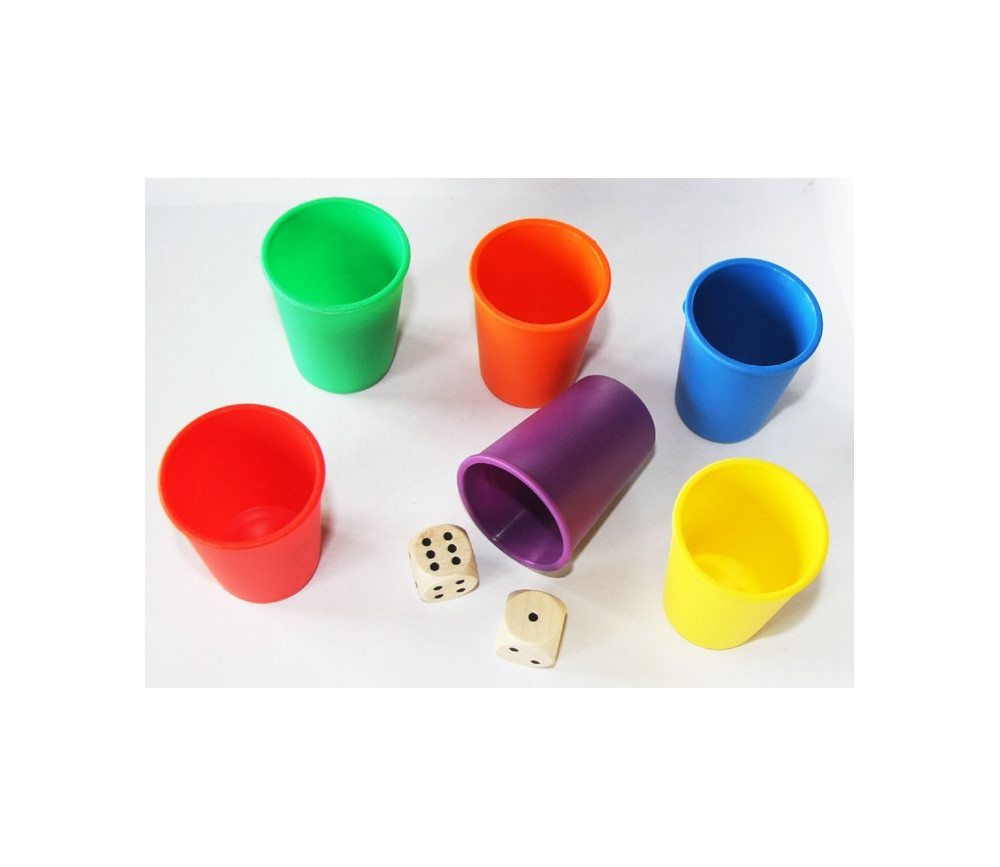 6 Mini Gobelets de jeux pour lancer jeux de dés à jouer Pot pas cher