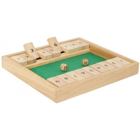 Jeu Shut The Box Fermez La Boite Jeu En Bois Pour Joueurs Achat Trac