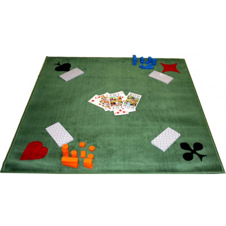 Tapis de cartes à jouer luxe aspect velours 77 cm