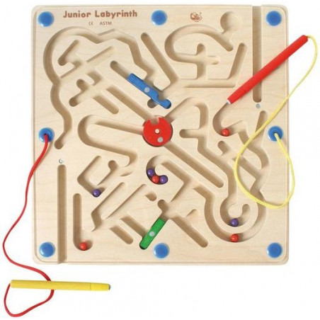 Jeu labyrinthe en bois magnétique matériel éducatif résistant de qualité