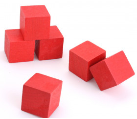 10 CUBE DE érable 16 mm rouge cube jeu ludo comptoirs jeu 