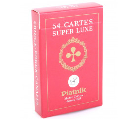 Jeu de cartes 54 cartes Piatnik rouge super luxe