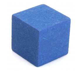 Cube 34 mm bleu vintage bois pour jeu