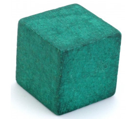Cube 34 mm vert vintage bois pour jeu