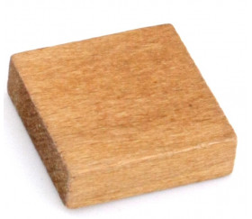 Pavé 34 x 34 x 10 mm jeton bois naturel carré épais