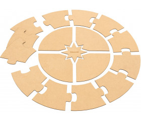 Puzzle bois rond - 17 pièces Montessori cercle annuel