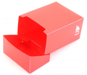 Deck box - Boite cartes de jeux - plastique ROUGE 9.5 x 7 x 4.5 cm