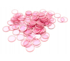 Pions roses pâles magnétiques ronds loto super qualité - 100 jetons