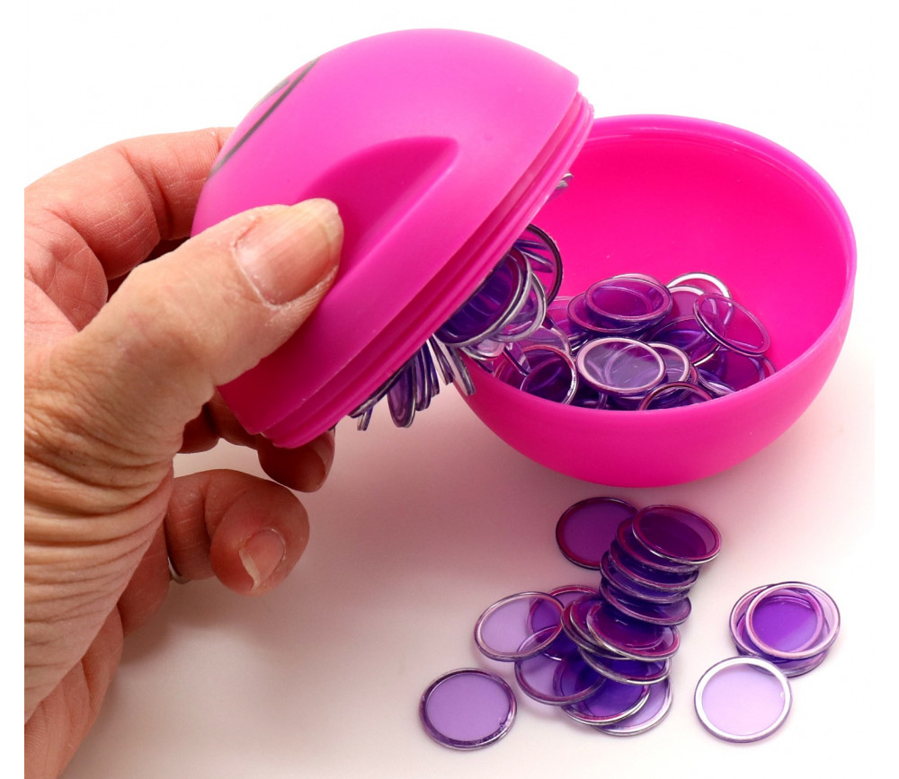 Boule violette rangement aimant pour ramasser les jetons bingo loto