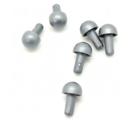 6 pions forme champignon gris à encastrer 15 x 9.5 mm