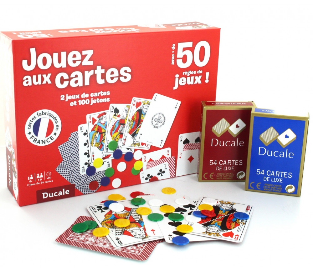 DUCALE Jeu de 54 Cartes De Luxe France Cartes Juegos Juguetes