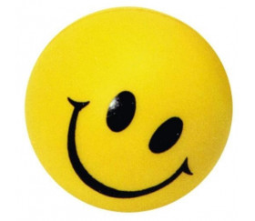 Balle jaune antistress 5 cm sourire