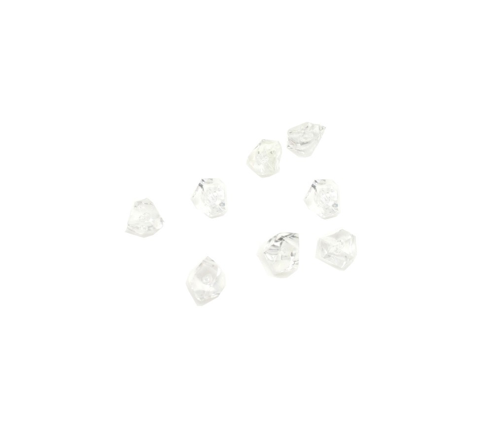 GEM transparent  : 50 mini gemmes translucides pions imitation pierres précieuses pépites
