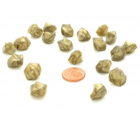 GEM Doré or  : 50 mini gemmes opaques pions imitation pierres précieuses pépites