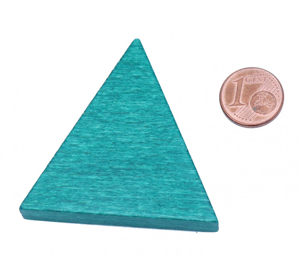 Air Triangle Isocele Triangle isocèle en bois vert pour jeux portion et construction