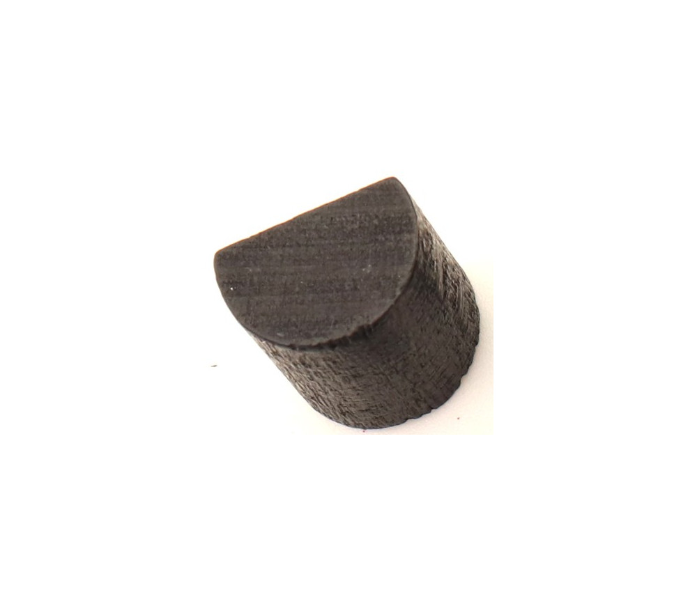 Demi-cylindre noir en bois 15 x 9 mm pion de jeu