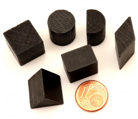 Parallélogramme losange carré en bois noir - 12 x 10 mm pour jeu achat en ligne
