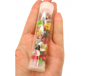 Tube 30 Mini gems multicolores pépites