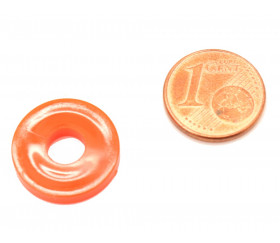 Rondelle 17 mm jeton troué orange pour jeux