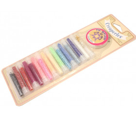 Mini perles rocailles - 15 tubes de couleurs + apprêts