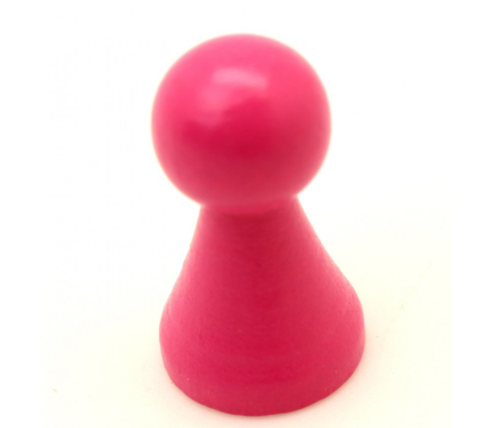 Pion de jeu en bois M rose de 27 x 15 mm