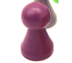 Pion de jeu en bois M violet de 27 x 15 mm