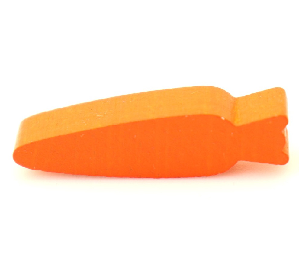 Carotte en bois orange de  6.3 x 8 x 30 mm