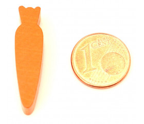 Carotte en bois orange de  6.3 x 8 x 30 mm