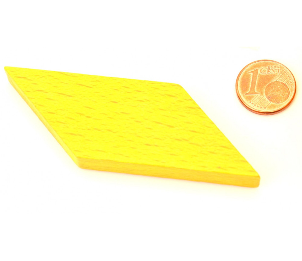 Parallèlogramme en bois 47 x 24 x 8 mm jaune pour jeu achat en ligne