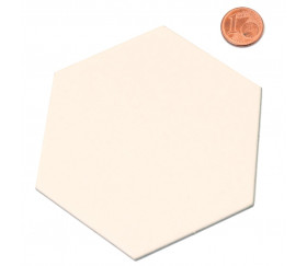 Tuile hexagone jeton épais blanc 88 mm diamètre vierge à personnaliser à l'unité Catan