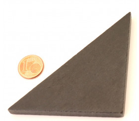 Triangle rectangle isocèle noir 96 x 66 x 6 mm en bois