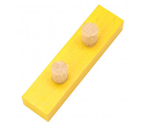 Bûchette jaune avec 2 tiges 8x12x48 mm pions en bois pour jeu