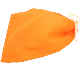 Sac tissu orange 25 x 20 cm coton pour petits accessoires