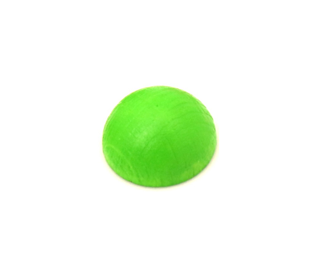 Demi-Boule dôme bois 15 mm diamètre vert clair