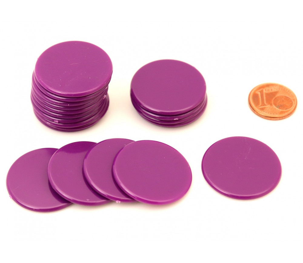 20 jetons 25 mm de diamètre plat en plastique pour jeu achat en ligne