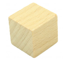 Cube en bois naturel 1.6 cm. 16 x 16 x 16 mm