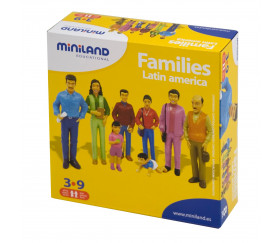 Famille sudaméricaine : 8 personnages de jeu très réalistes grand modèle 14 cm