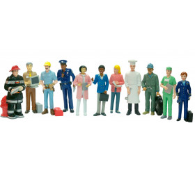 Personnage métier : 11 figurines de jeu jouet éducatif pour enfants