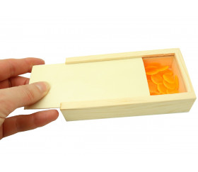 Coffret bois S pour jeu de cartes ou accessoires jeux glissière 13 x 6.5 x 3 cm