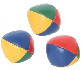 Mabor Lot de balles de jonglage multicolores en vinyle avec 4 panneaux pour débutants et professionnels 