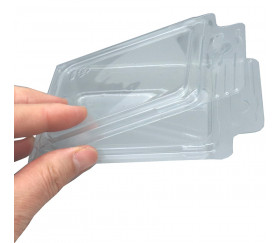 Blister transparent 127x82x20 mm vide en plastique