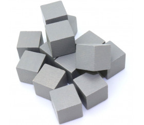 12 Cubes en bois gris 2 cm. 20 x 20 x 20 mm