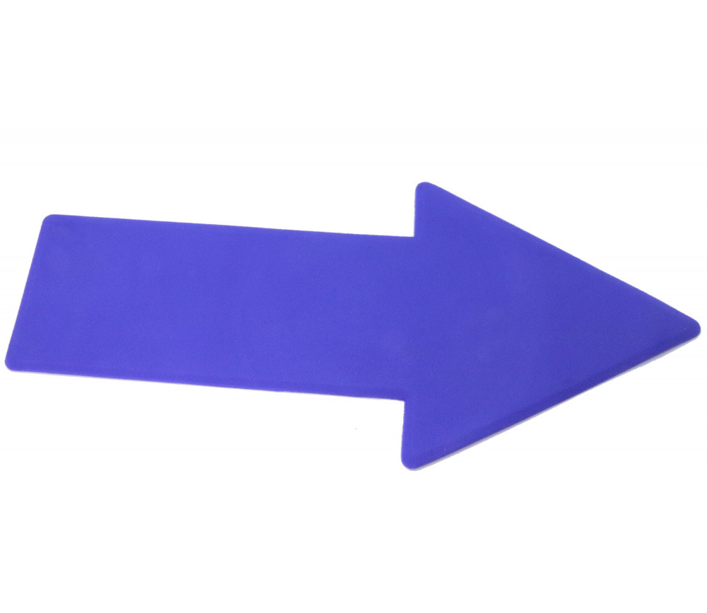 Flèche marquage au sol 35 x 13 cm bleue