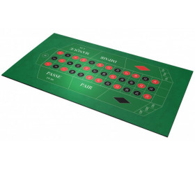 Tapis de jeu roulette française vert pour jeu casino pair impair
