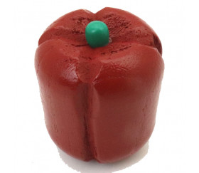Poivron rouge en bois de 4.5 x 3.9 cm légume jouet