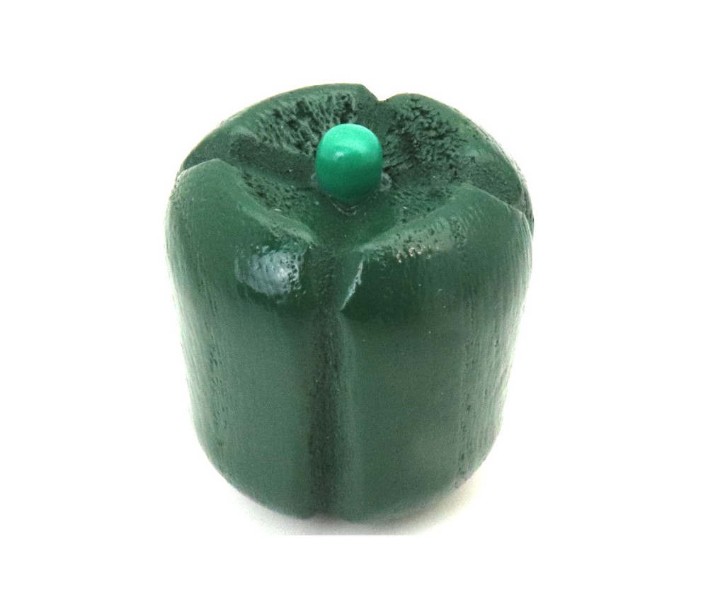 Poivron vert en bois de 4.5 x 3.9 cm légume jouet