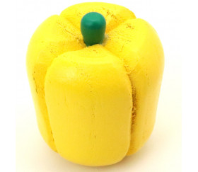 Poivron jaune en bois de 4.5 x 3.9 cm légume jouet