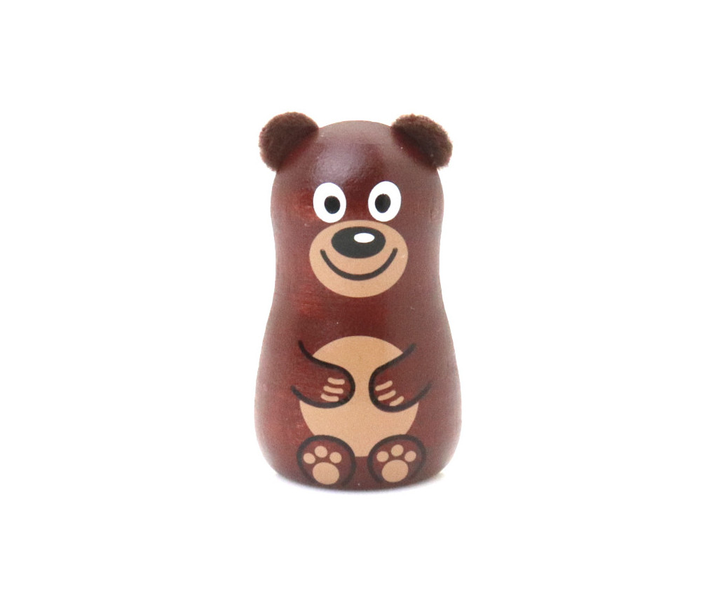 ours en bois magnet de 5 x 3 cm aimanté
