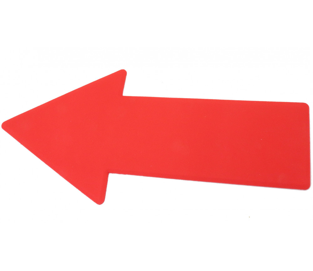 Flèche marquage au sol 34.5 x 16 cm rouge